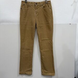 Talbots Heritage Camel Color Corduroy Pants Size 4 Straight Leg Business Casual